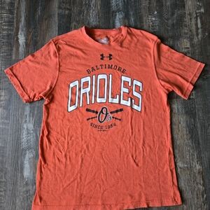 Baltimore Orioles Baseball Shirt Under Armour Mens Medium Loose Fit Heat Gear